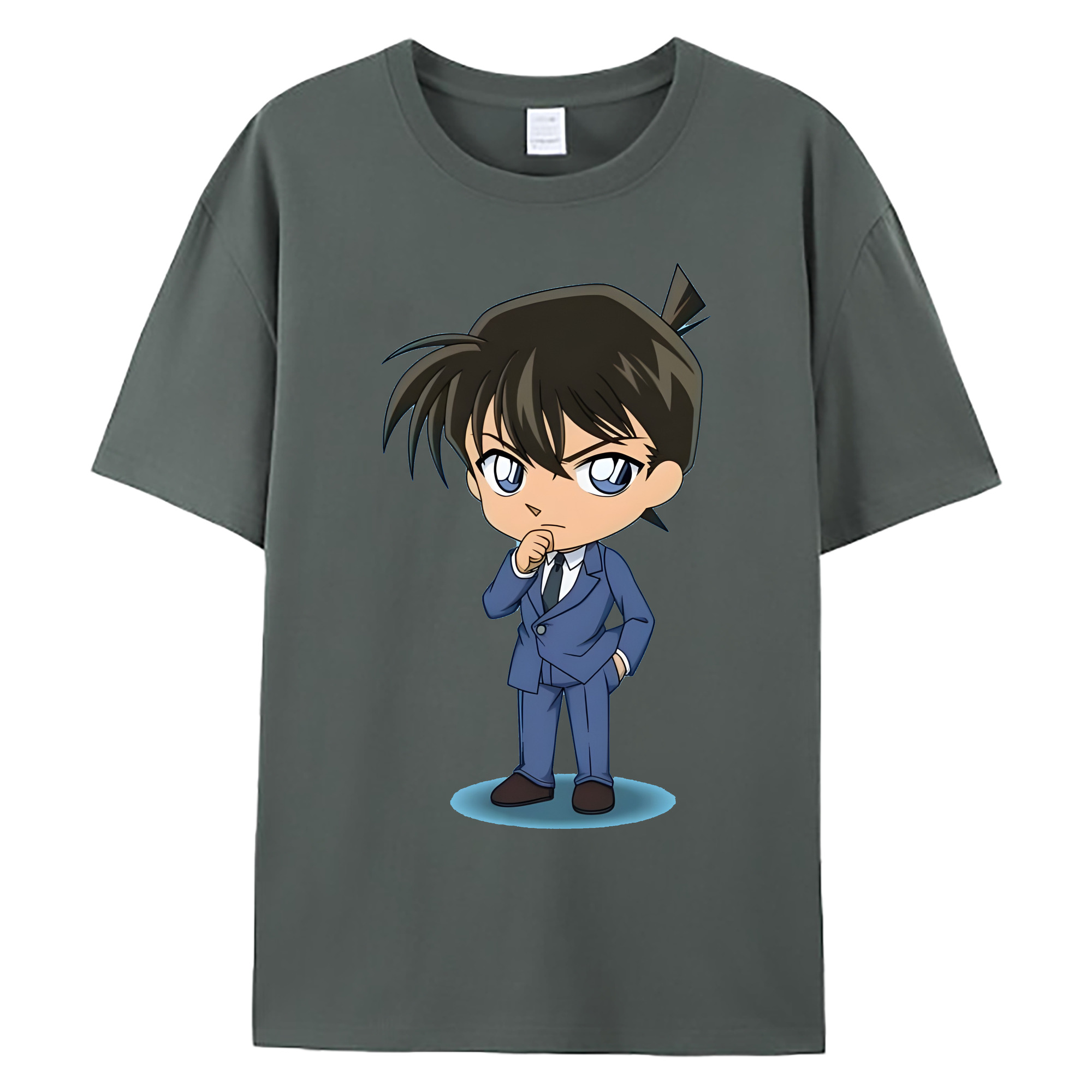 （画像用） 名探偵コナン 江戸川 コナン Detective Conan Conan Edogawa 綿100％ メンズ半袖Tシャツ｜肌触りやわらか＆通気性